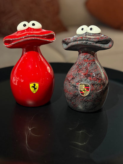Luxury Motorsport Frog Sculpture Supercar Inspired Collectible Art