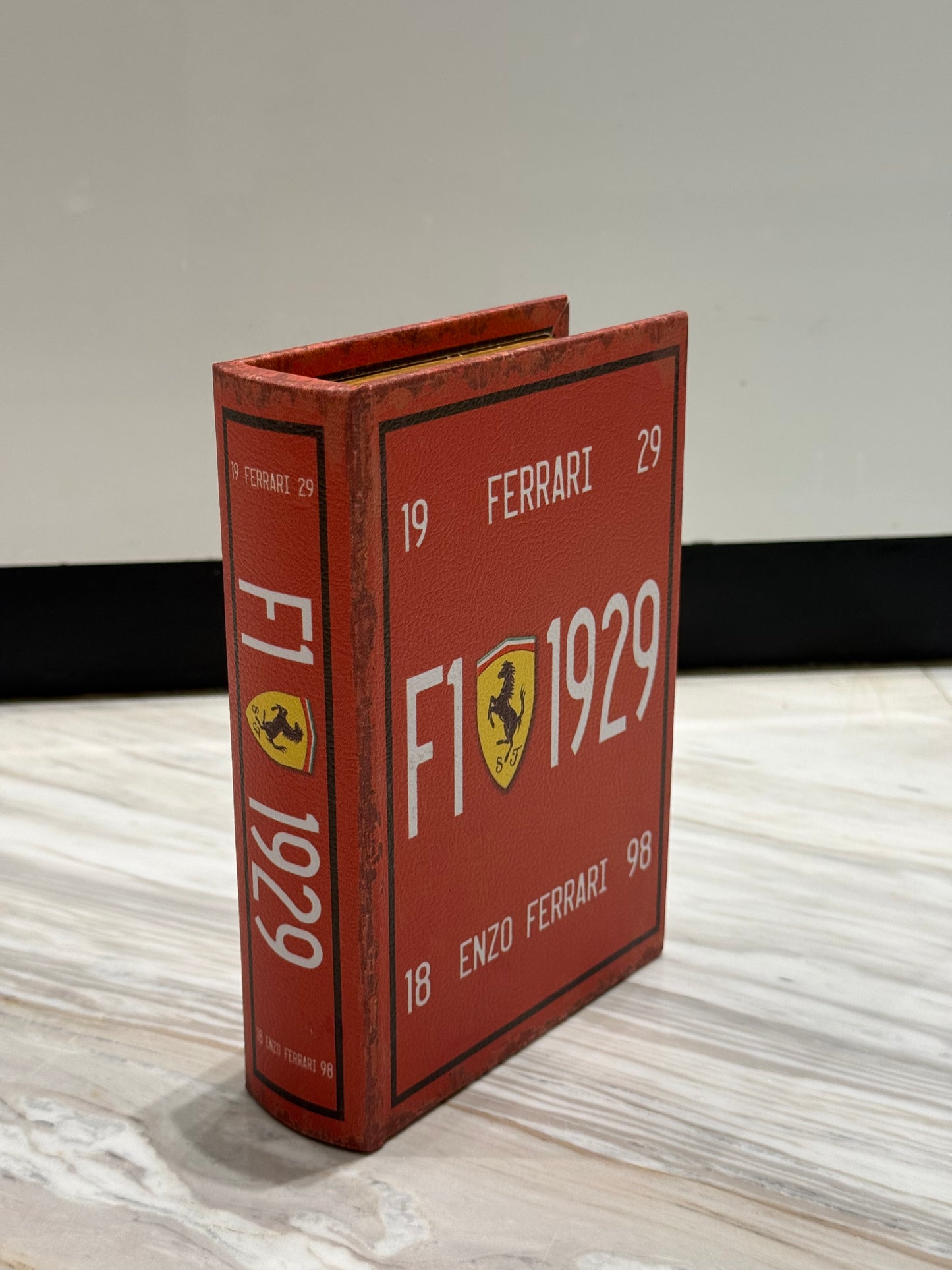 Vintage Racing-Inspired Hidden Storage Book