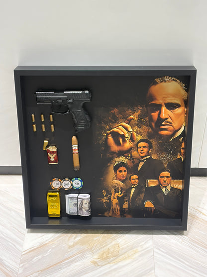 Legacy of Power Shadow Box Frame – Luxury Mafia Inspired Wall Art