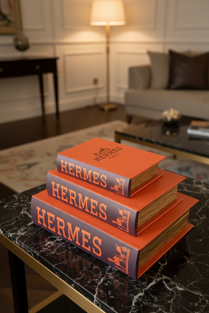 Luxury Decorative Book Set with Hidden Storage & Designer Figures