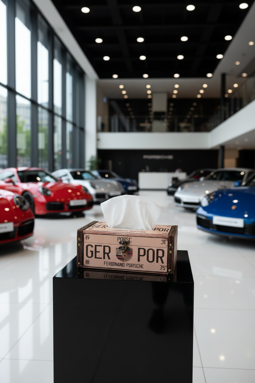 Porsche-Inspired Luxury Tissue Box – Where Performance Meets Interior Style