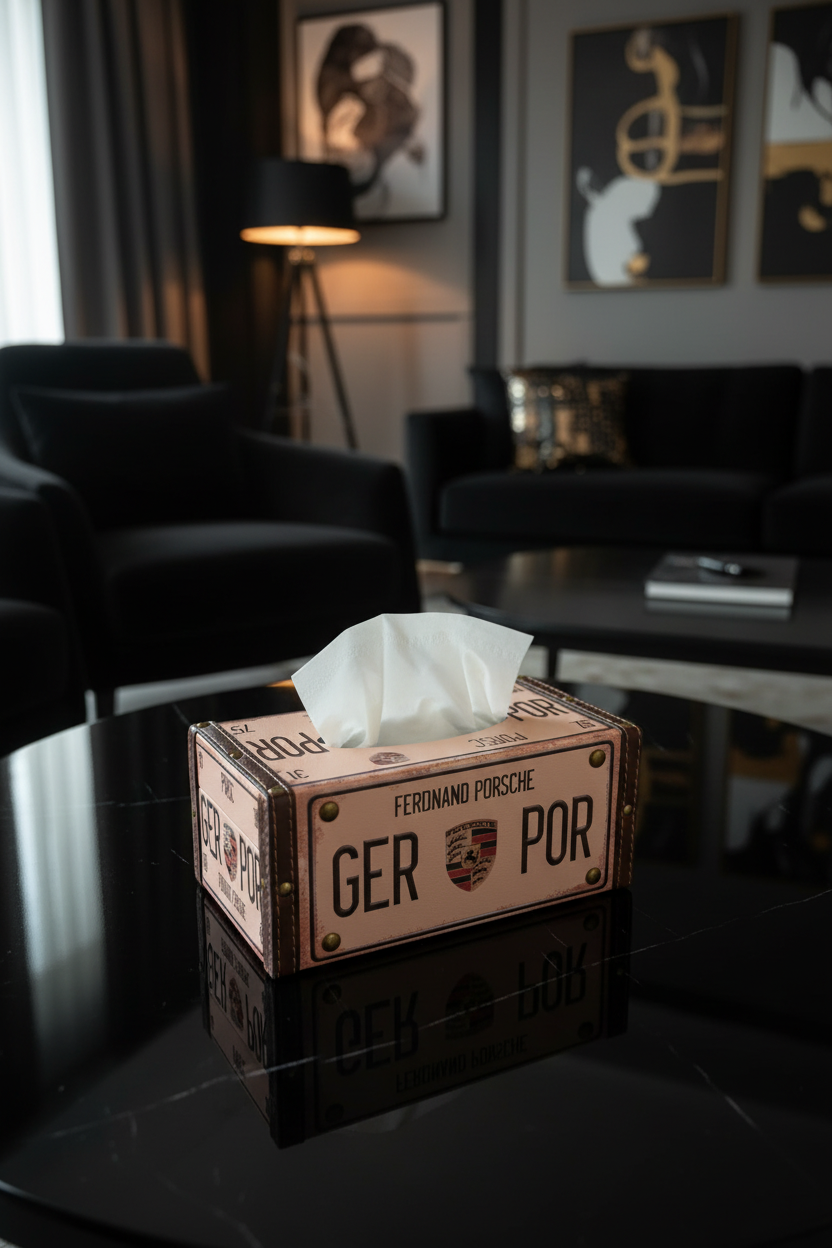Porsche-Inspired Luxury Tissue Box – Where Performance Meets Interior Style