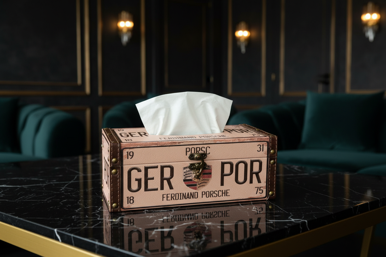 Porsche-Inspired Luxury Tissue Box – Where Performance Meets Interior Style