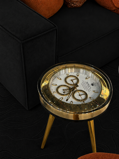Handmade Luxury Timepiece-Inspired Round Side Table