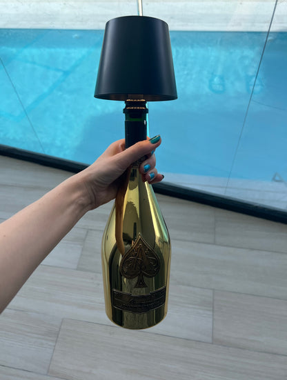 Black Bottle Lamp ACE Champagne Gold