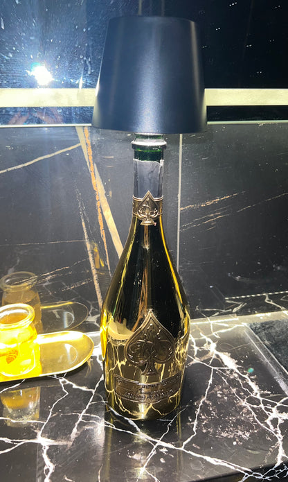 Black Bottle Lamp ACE Champagne Gold