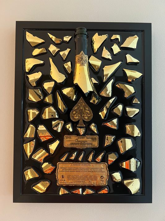 ACE Champagne Gold Broken Bottle art