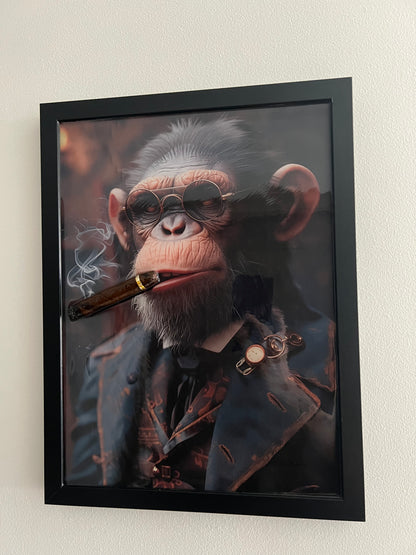 Smoking Monkey with Cigar