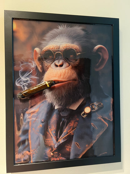 Smoking Monkey with Cigar