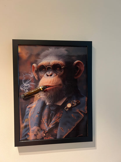 Smoking Monkey with Cigar