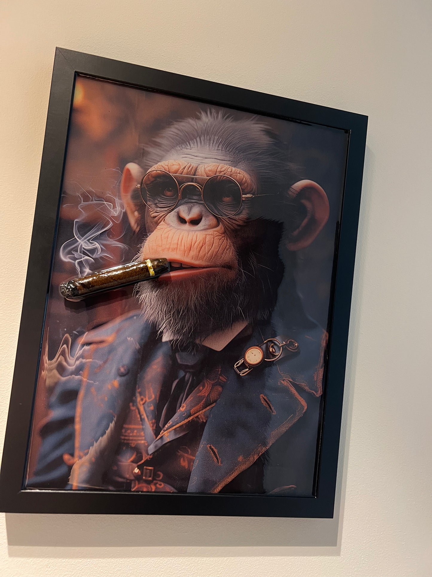 Smoking Monkey with Cigar