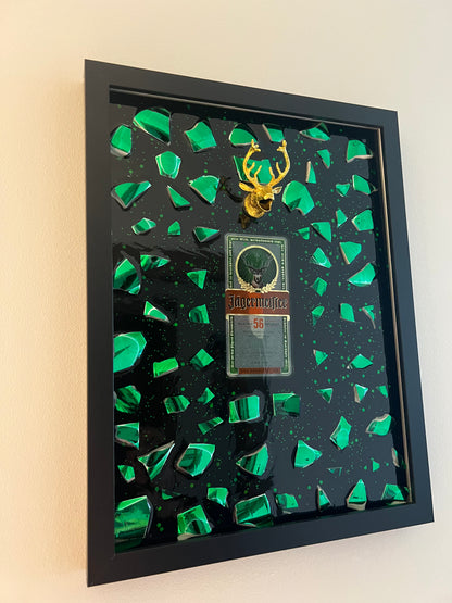 Jägermeister Broken Bottle Frame Art