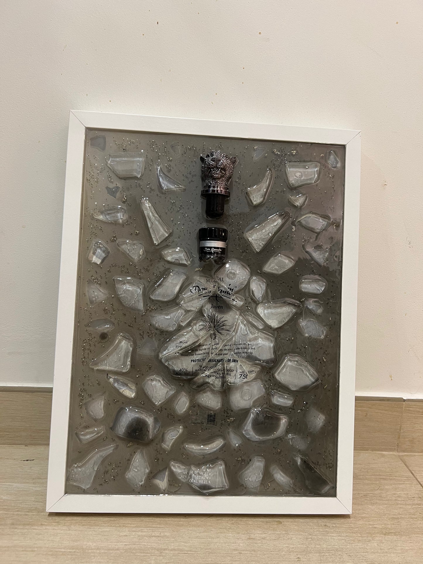 Don Ramon Joven Tequila Broken Bottle Frame Art