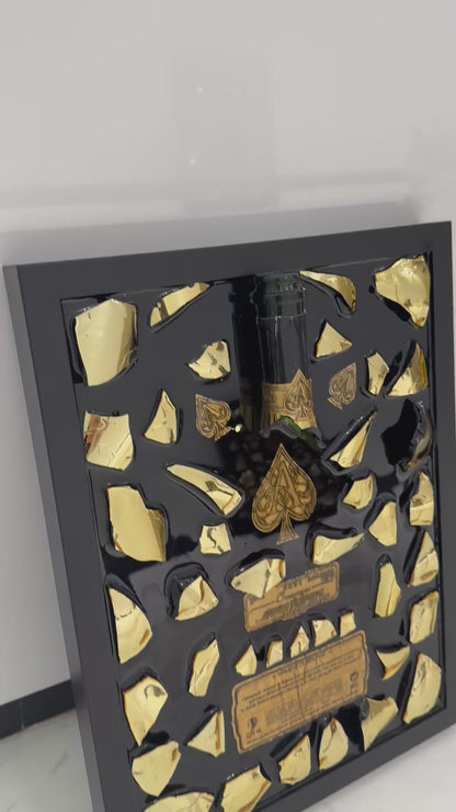 ACE Champagne Gold Broken Bottle art