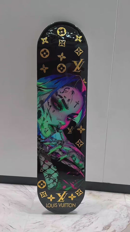 LV Skateboard Louis Vuitton Punk Lady black