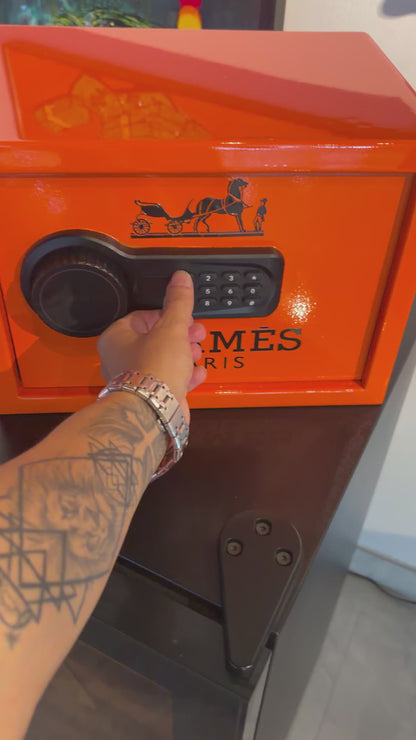 Orange Luxury-Inspired Digital Safe Box