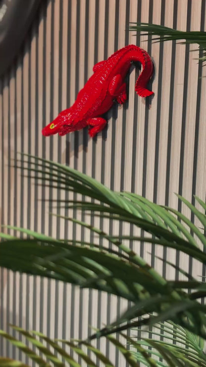 Rosso Predator – Automotive inspired Red Crocodile Sculpture