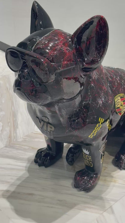Automotive Dog Sculpture with marble effect