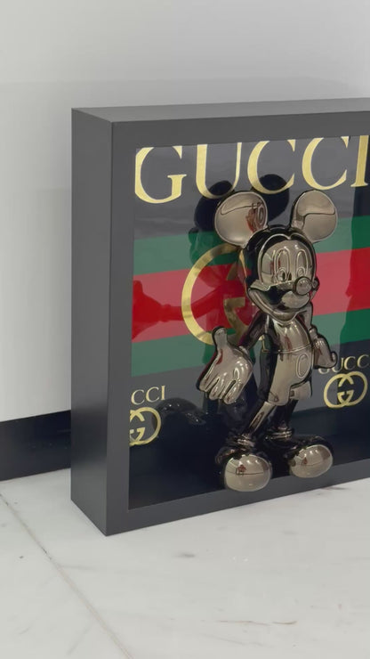 Grey Mickey in Gucci Frame – Modern Minimalism Meets Luxury