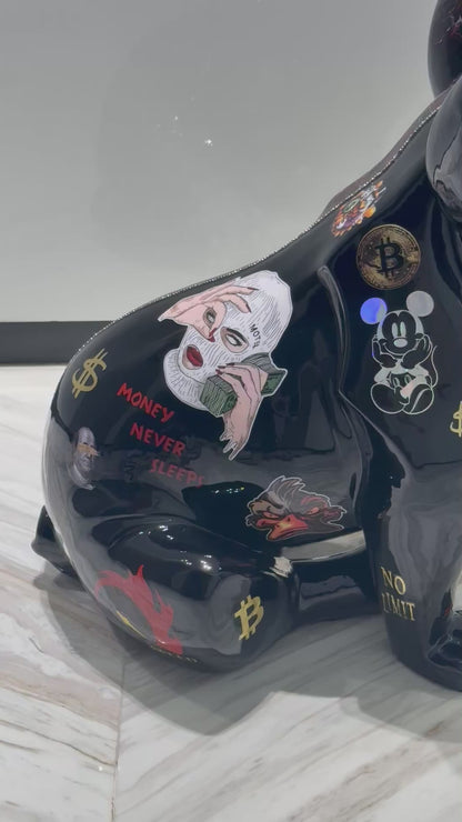 Automotive Dog Sculpture with marble effect