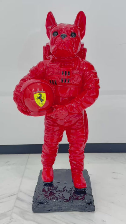 Ferrari Astronaut Bulldog Sculpture - unique Edition